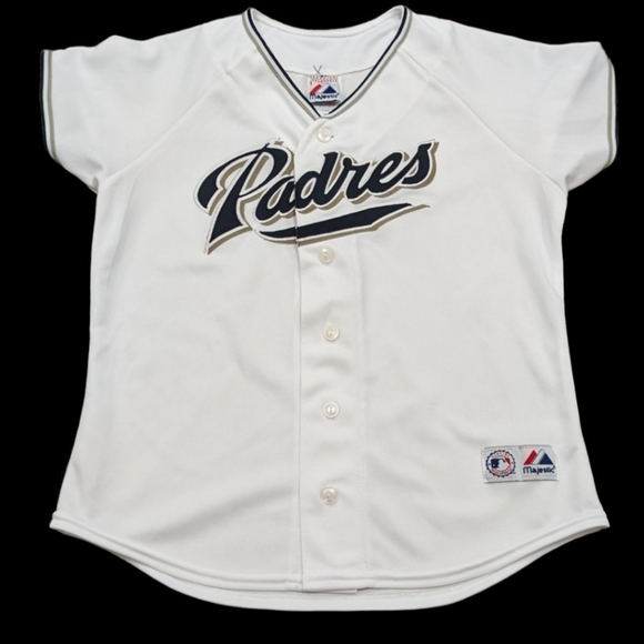 Vintage Majestic San Diego Padres MLB Jersey White size small Made in USA - Picture 1 of 9